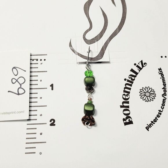 NEW BOHEMIALIZ earrings 689chocog#mfs Czech flower dangle earrings fairy earring - Picture 5 of 5